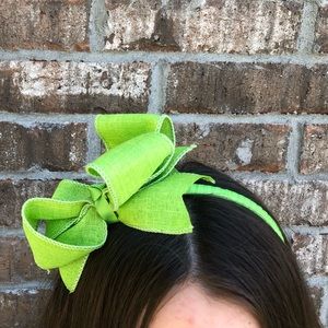 Green Headband Bow